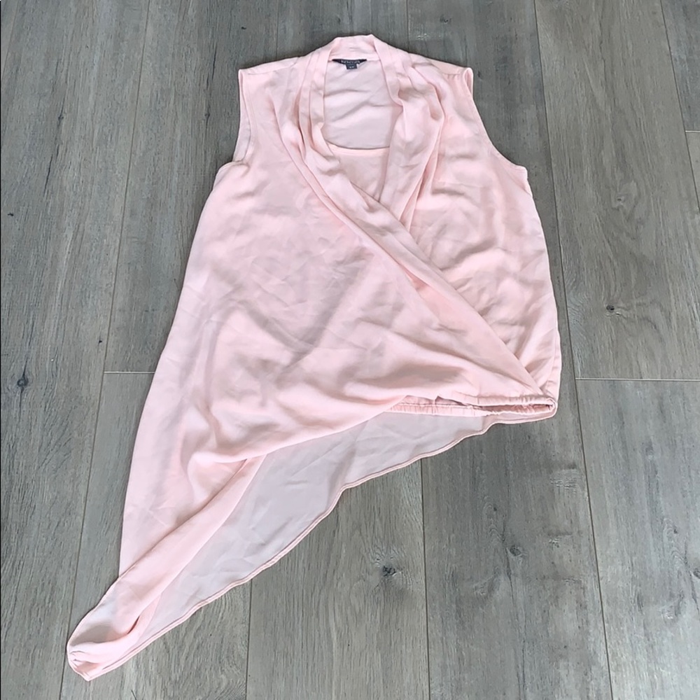 Kenneth Cole Blush Pink Asymmetrical Hem Tank S